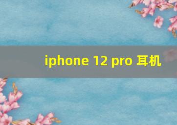 iphone 12 pro 耳机